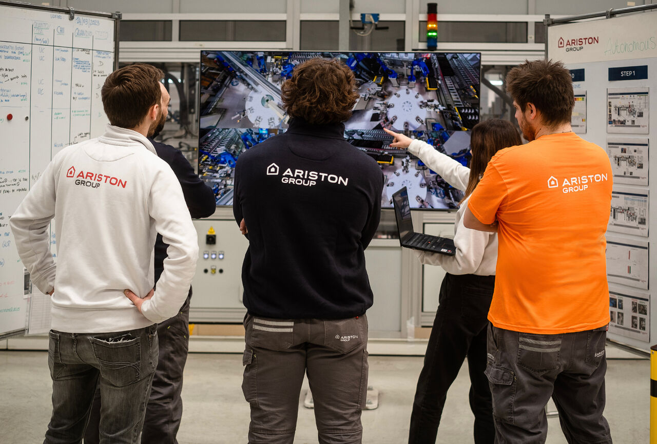 Group of colleagues in a factory